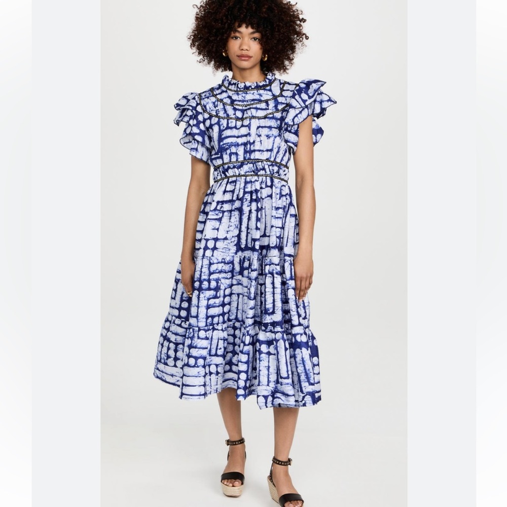 COPY - ADUN DRESS BLUE AND WHITE – BUSAYO WOMENS